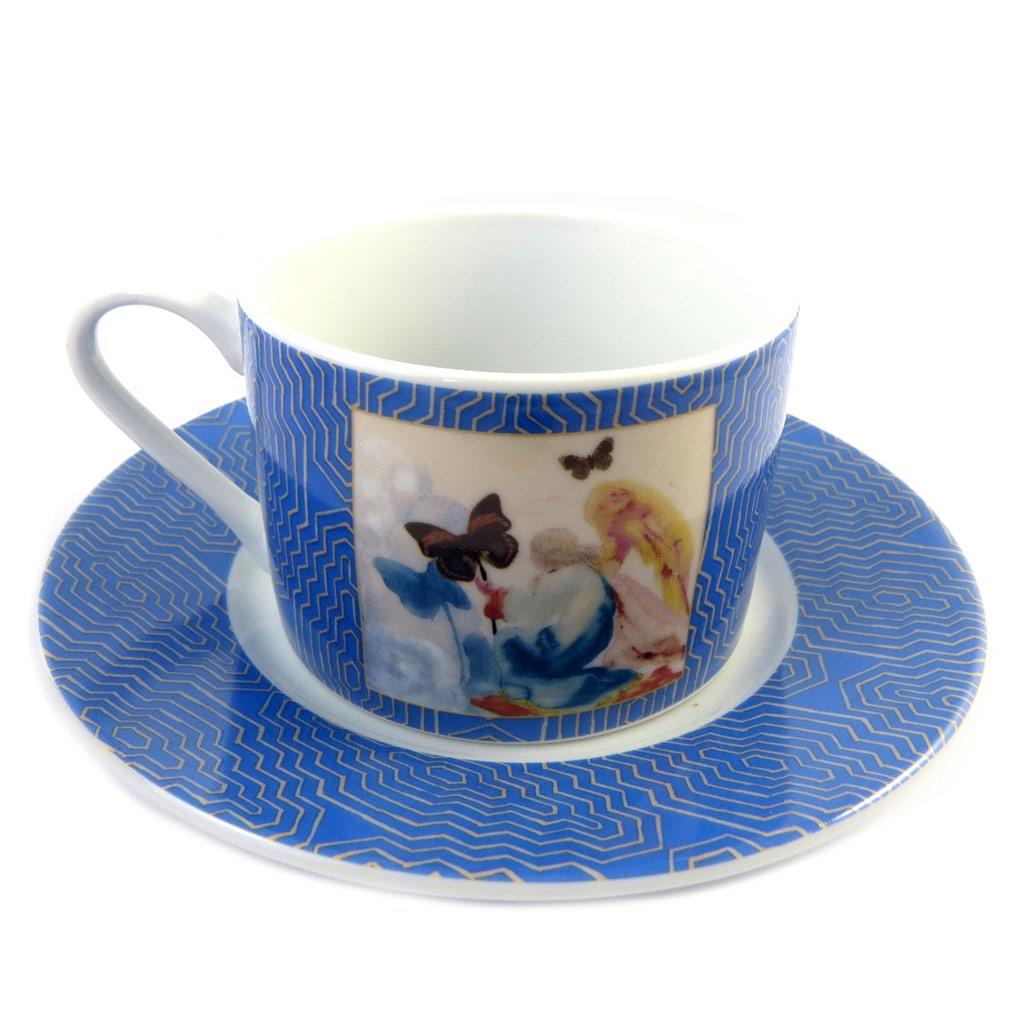 Les Trésors De Lily [P1122] - Tasse + soucoupe porcelaine 'Salvador Dali' Kneeling Woman