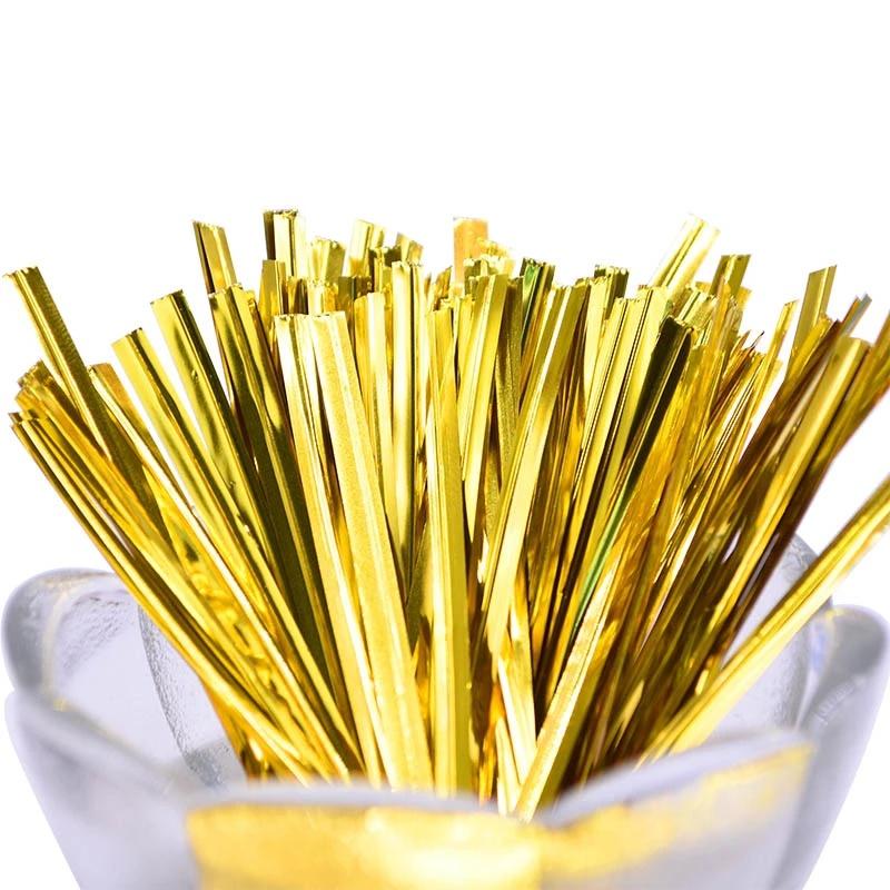 1 Bag Metallic Twist Tie Wire for Candy Lollipop Cake Cello Bag Party Gift 8cm.