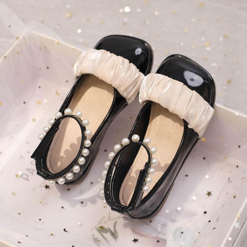 

Детские туфли Мэри Джейн для вечеринок, свадеб, шоу, мягкие, 2024, новые, простые, плиссированные, винно-красные, классические, детские туфли, неглубокие, для девочек, кожаные туфли 26 чёрный