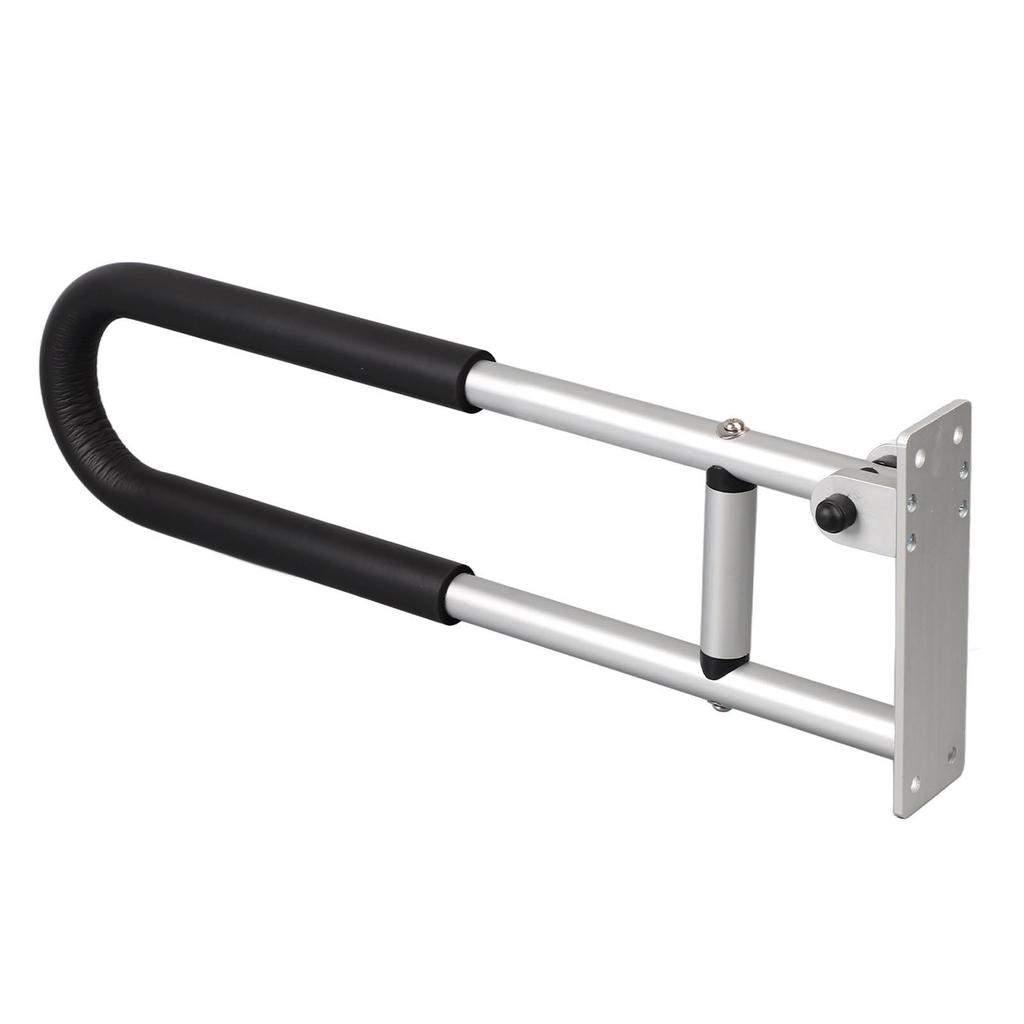 Flip Up Grab Bars Aluminium Alloy 23.6in Long Easy Mounting Foldable Bathroom Grab Bars for Toilet