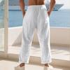 Loose-fit Men's Casual Homewear Linen Simple Light Luxury Sports Trousers