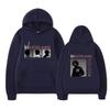 Unisex Schwarzer Hoodie Doppelseitiger Albumcover Grafikdruck Pullover Sweatshirt Streetwear