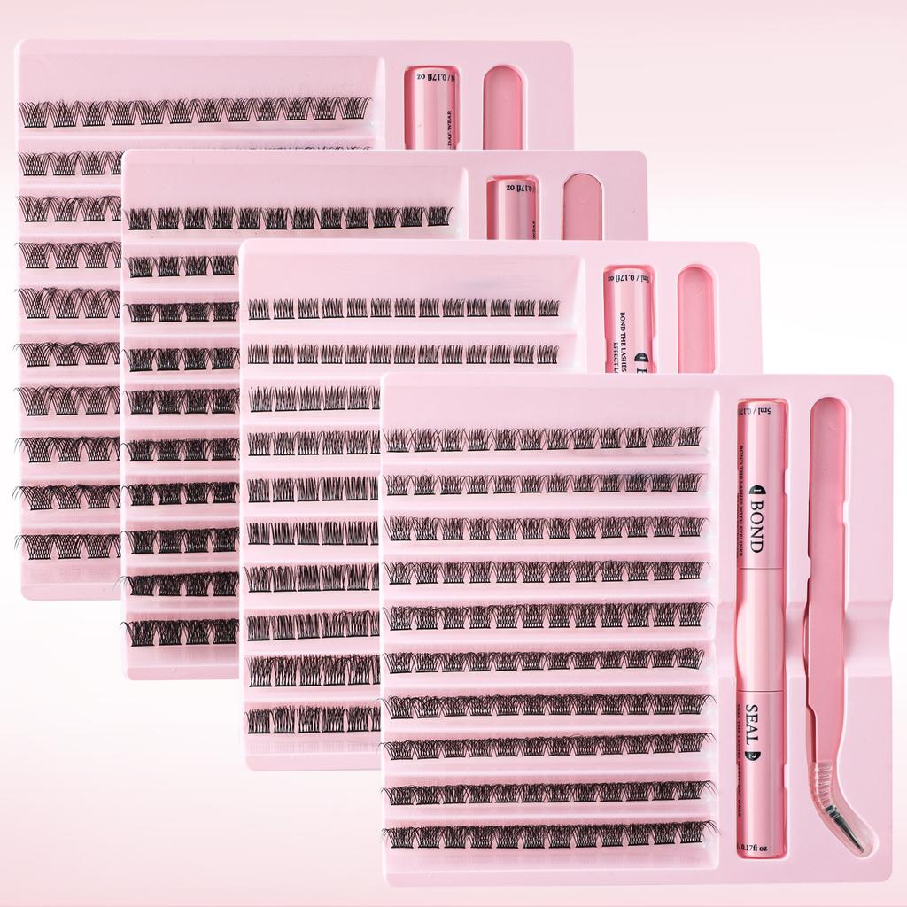 Diy Segmented Single Cluster Of False Eyelashes 8-16Mm Eyelashes C Curvature Dense Curl