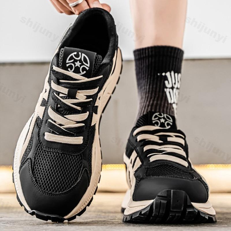 Fashion Men's Shoes 2025 Summer Mesh Breathable Casual Sneakers Versatile Thick Soled Comfortable Fashion Trend Non slip Chunky sneakers