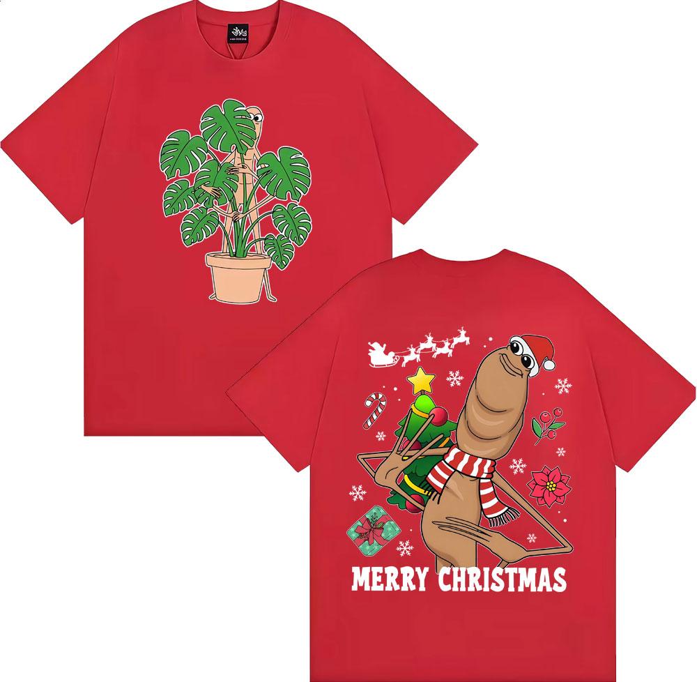 Funny Merry Christmas Marcus The Worm T Shirt Men Women Clothing Fashion Humor Short Sleeve Tshirt 100 Cotton Oversized Tshirt S