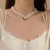 Party Pearl Chain Gold White Color Pearl Choker Fashion Clavicle Chain