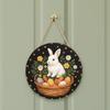 Egg Wooden Easter Pendant Carrot Easter Day Door Decoration Creative Door Hanging Ornaments  Porch