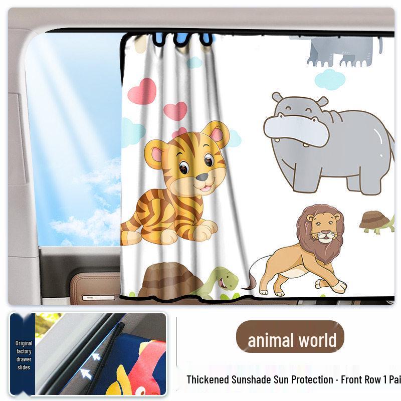 Magnetic Car Privacy Sunshade with Telescopic Slide Track