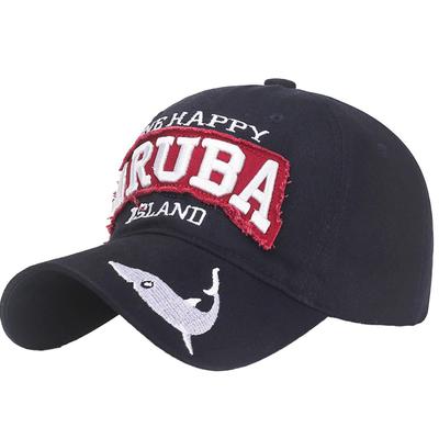CZ018 [White Fang] Hat, Baseball, Logo, Cap, Stylish, Shark, Distressed, Cool, Men's, Women's, (Navy)