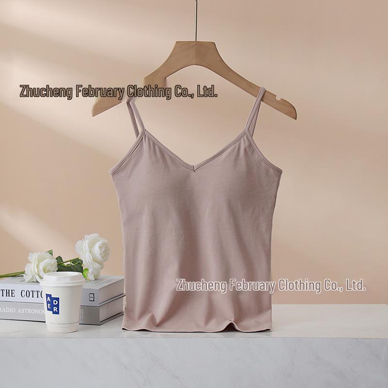 

Женская летняя майка на крест-накрест сзади с нагрудными вкладышами – базовый слой из чистого хлопка Extra Large