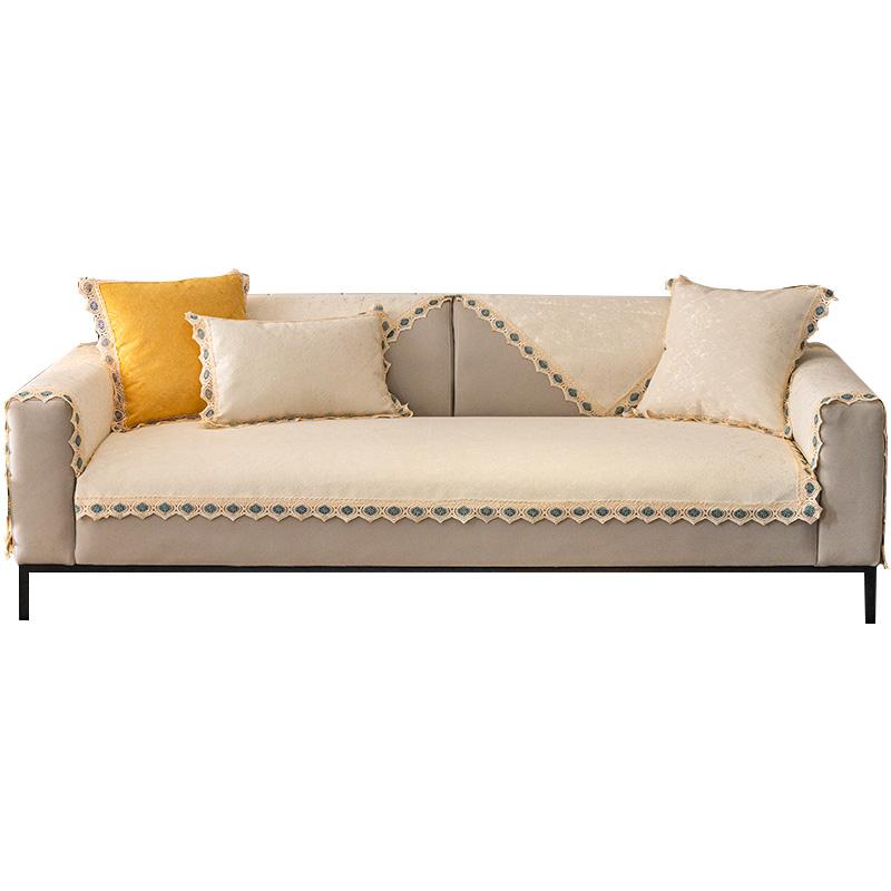 Chenille Sofa Cushion Four Seasons Universal Simple Modern Non-Slip Sofa Cover Light Luxury Style Seat Cushion Backrest Cover Cloth