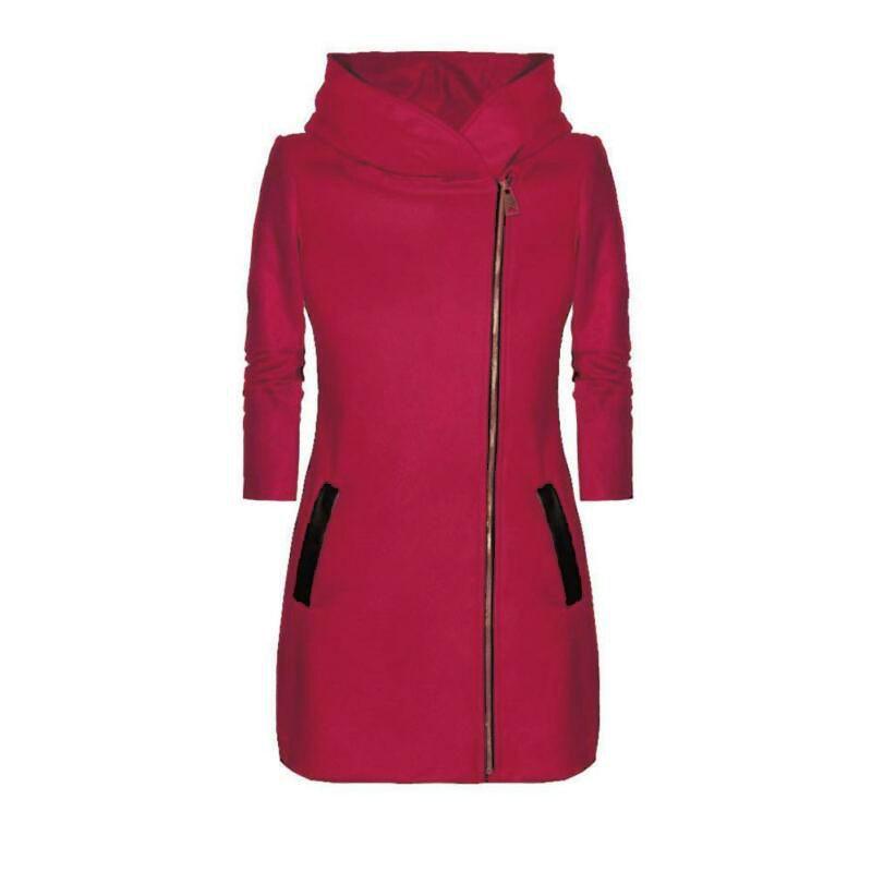 Stylish Women's Autumn Winter Zip Hooded Coat Jacket With Long Sleeve Design For All Occasions