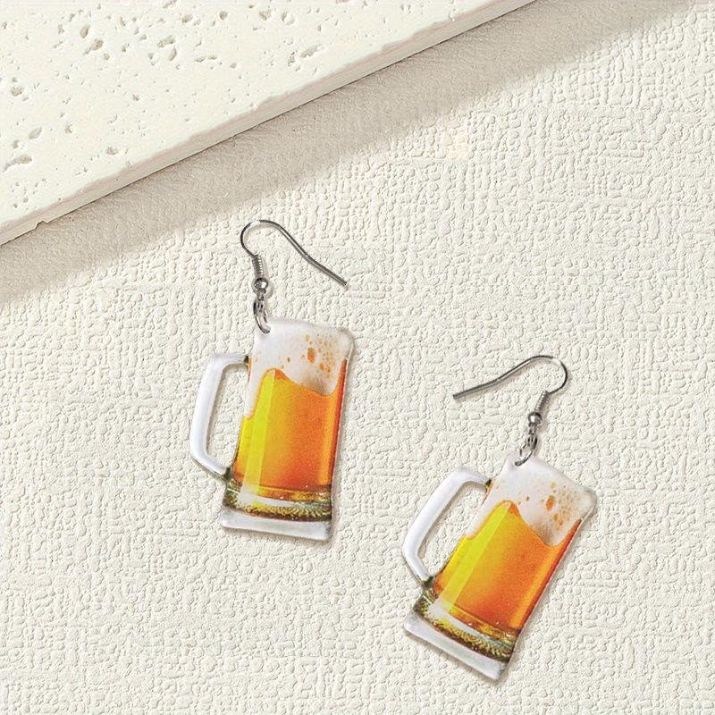 

1 Pair of beer mug earrings