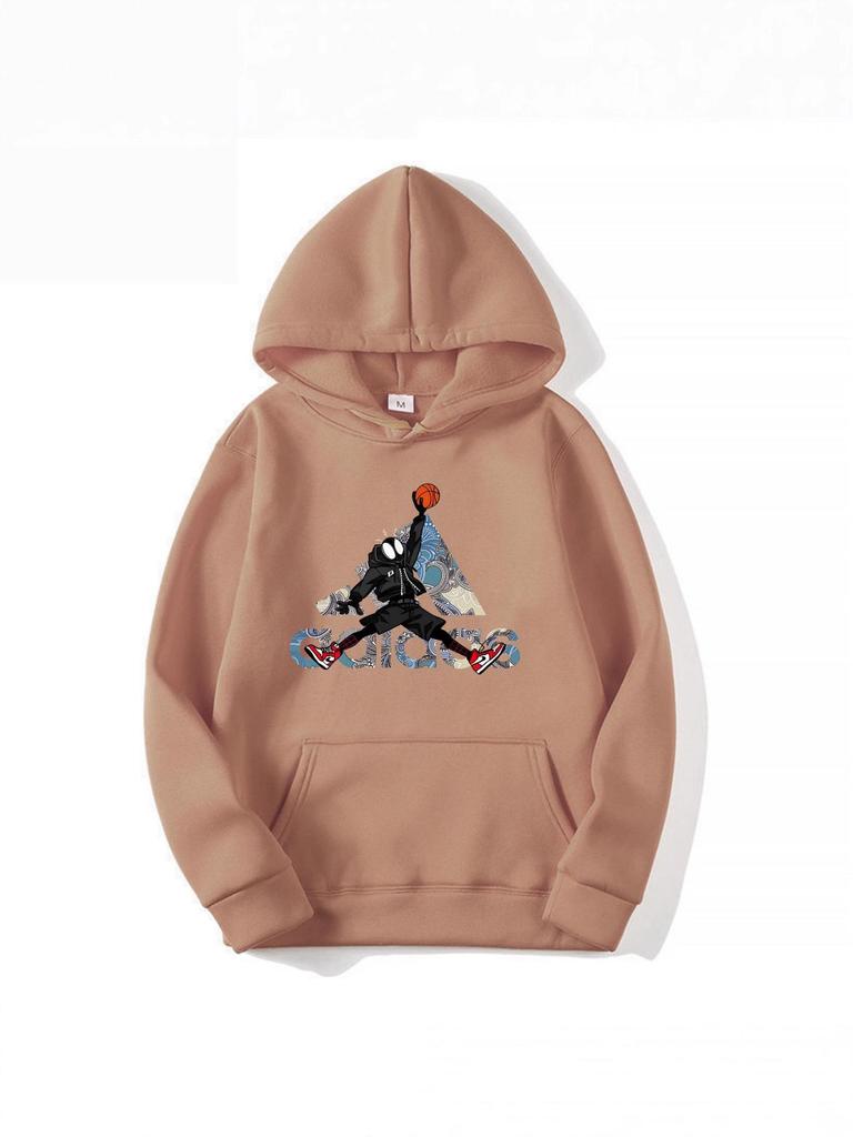 Unisex Spring/Autumn AD Logo Hooded Sweatshirt Fashion Sport Casual Top