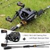 SOUGAYILANG Fishing Rod Reel Combos with 4 Section Baitcaster Rod 12+1BB Casting Reel Fishing Set