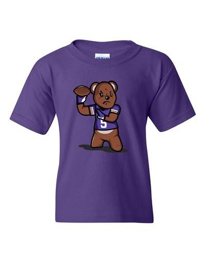 Teddy Bear Quarterback Sports Football Minnesota Fan DT Youth Kids T-Shirt Tee Unisex T-Shirt XXXXL