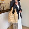Fashion large-capacity armpit bag women's spring and summer bag new plaid tote bag shoulder bag