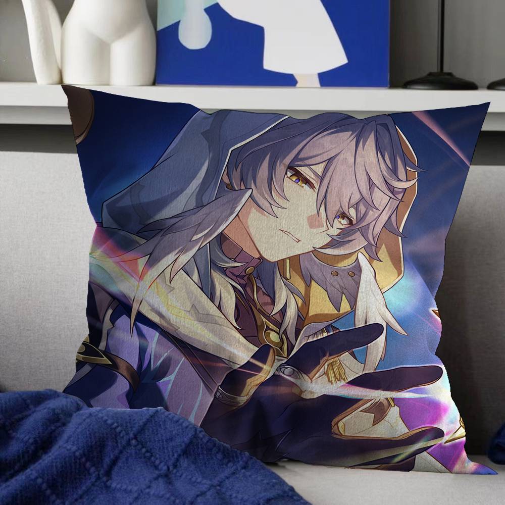 Popular Anime H-Honkai Star Rail Pillow Gift Home Office Decoration Bedroom Sofa Car Cushion Cover Case 45X45