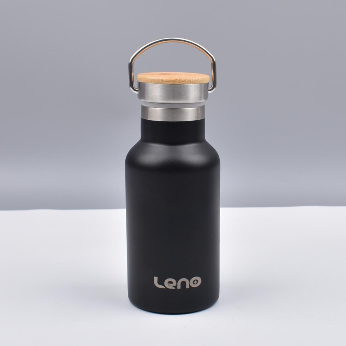 350ml Stainless Steel Sport Water Bottle Double Wall Vacuum Insulated Bottle Metal water Tumbler Portable Thermos Bottle 350ml чёрный