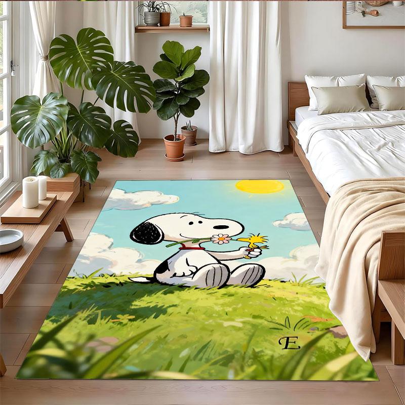 Crystal Velvet Rug Soft Non Slip Indoor Floor Mat Home DecorSnoopy Peanuts