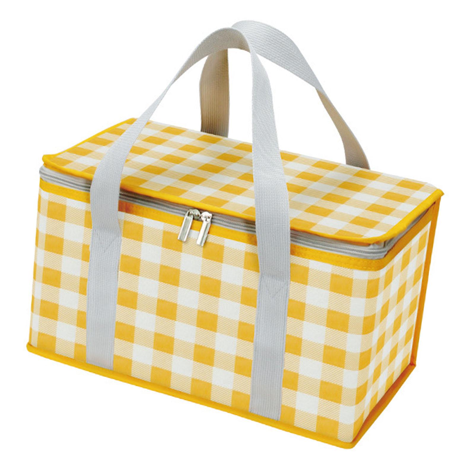 

Cooler Bag Insulated Large Capacity Waterproof Multifunctional Durable Portable Lunch Bag for Picnic Office Yellow and
