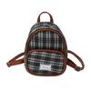 New Cartoon Plaid Backpack 2025 Korean Version Retro Premium Versatile Handbag Exquisite Women's Backpack