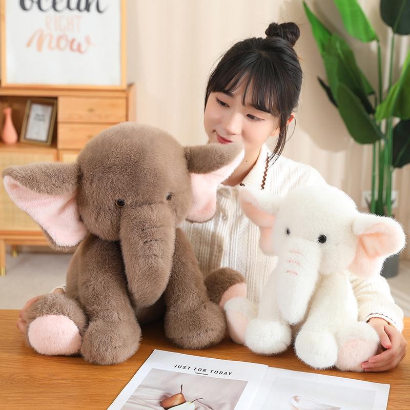 23/35cm Cute Pink Long Nose Elephant Plush Toys Lovely Soft Stuffed Cartoon Animals Dolls For Birthday Christmas Gift