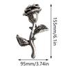 10Pcs 3D Rose Nail Art Ornament Alloy Nail Art Charms Diy Craft For Nail Decoration Silver Retro Flower Nail Charm Jewelry Salon