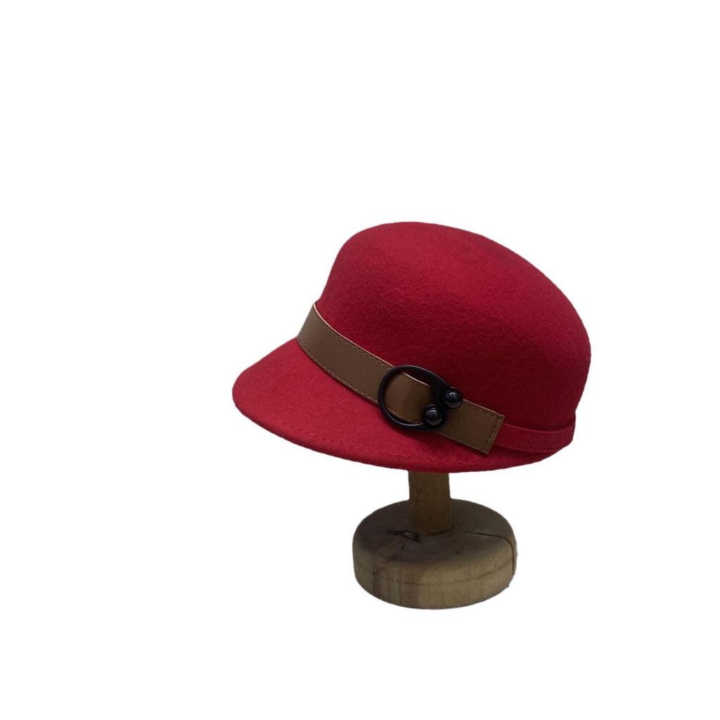 Women's Wool Felt Fedora - European & American Equestrian Style, Autumn/Winter Warm, Versatile & Simple Design