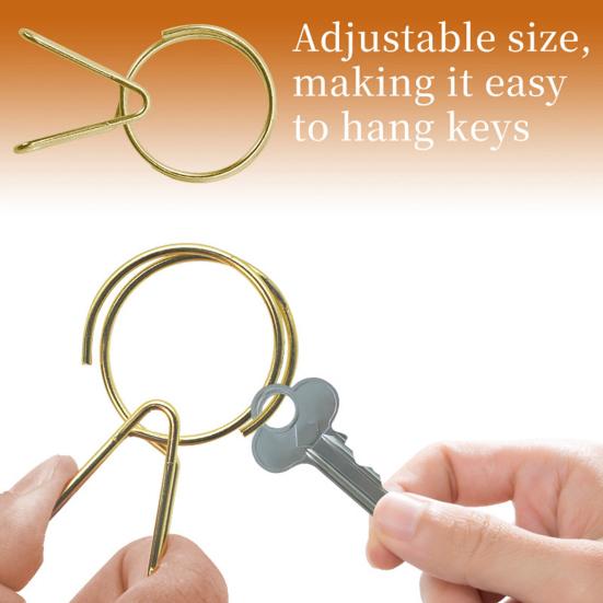 1/2Pcs Key Clip Stainless Steel Clamp Design Easy Installation Split Ring Alternative Key Organizer Key Accessory