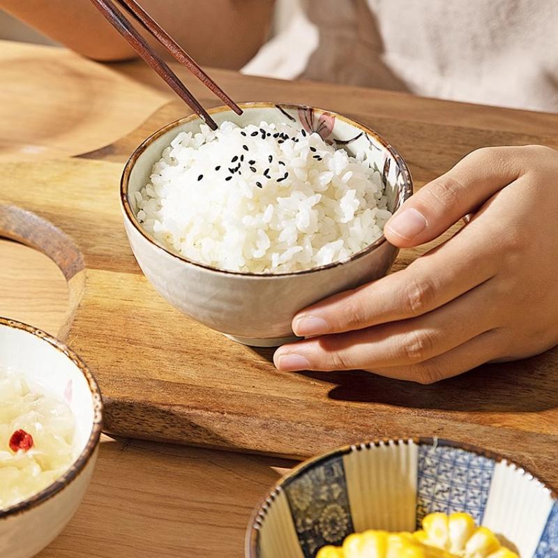 Jap Home Tableware Underglaze Ceramic Rice Bowl Modern One-Person Porcelain Dining Set 2025 New Design for Individual Servings