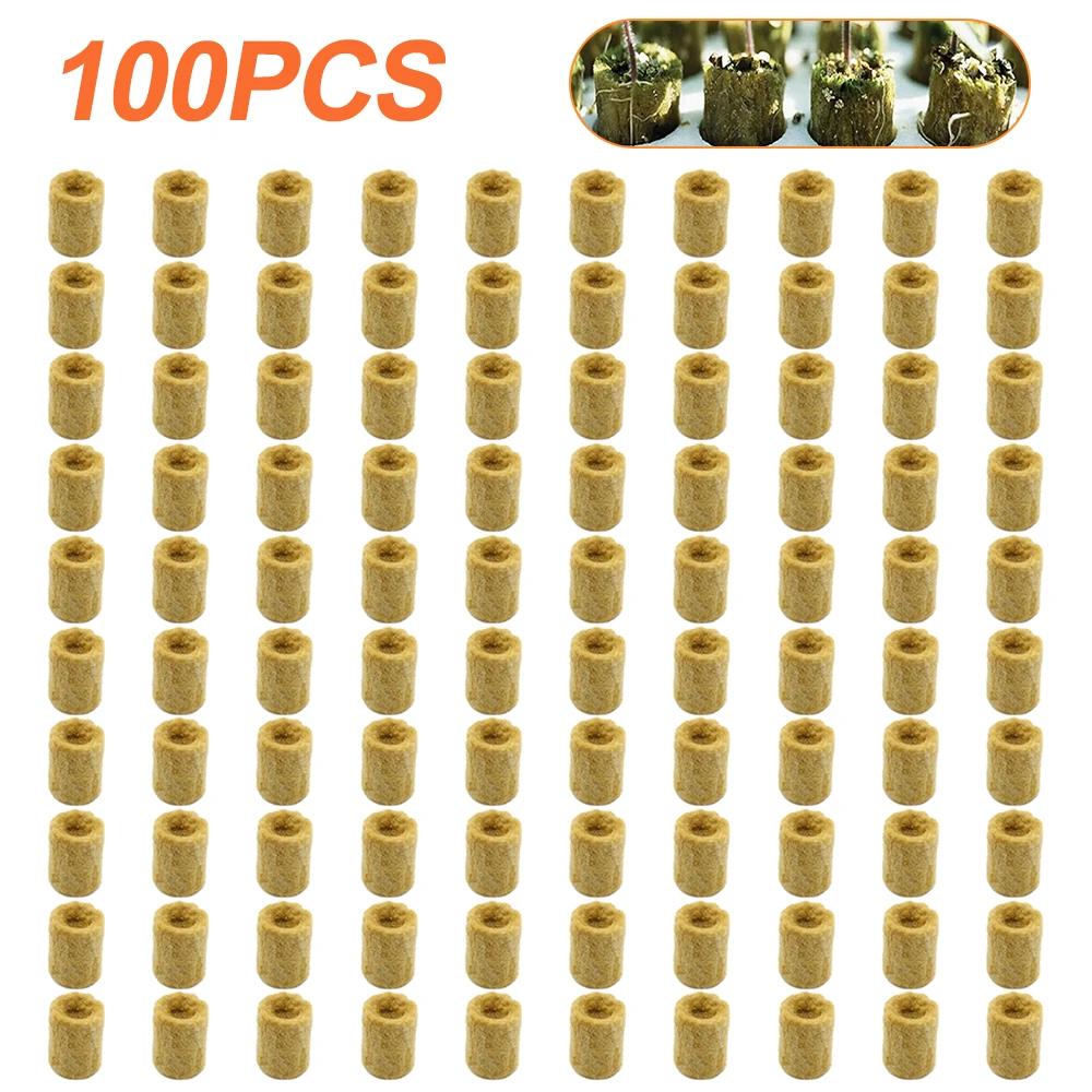 50/100 ks pěstebních svíček pro sazenice, bezpůdní kultura, minerální vlna, hydroponická výsadba, pěstování, zemědělské vodní kultivační trubice