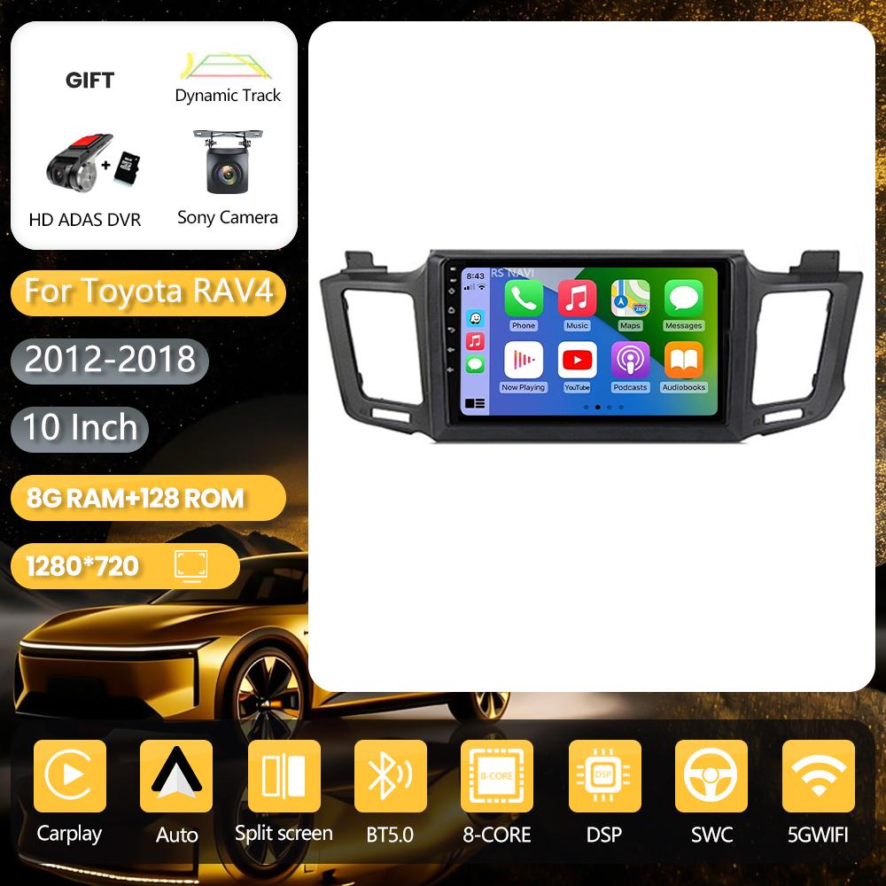 Android 16 for Toyota RAV4 2012 - 2018 Carplay Auto Radio Multimedia Player Car Stereo GPS Stereo 2din Steering Wheel Control