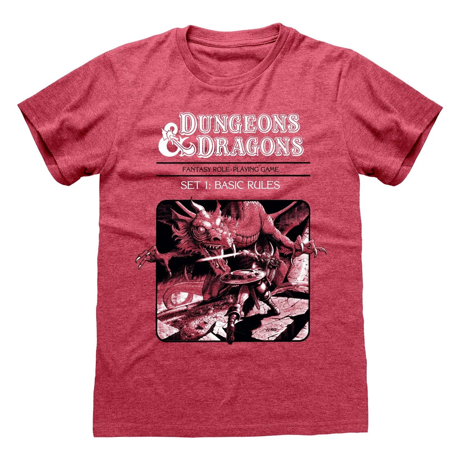 Dungeons And Dragons Vintage Heather Red T-Shirt XXXL