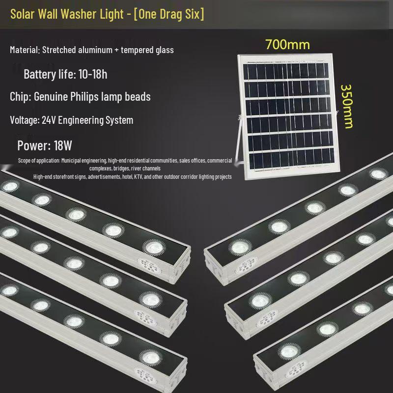Outdoor Solar LED Wall Washer Lights for Villas and Buildings