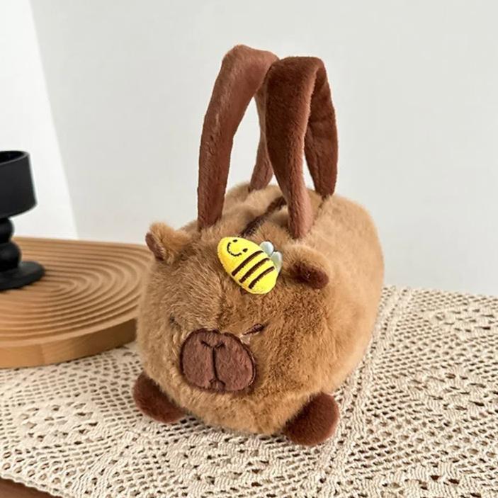 

Сумка-кроссбоди «Медоносная пчела капибара» большой вместимости, мультяшная капибара, сумка-тоут, подарок