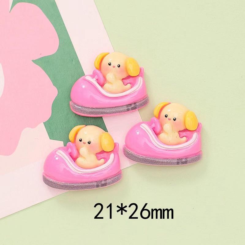 

10pcs Amusement Park Airship Train Trojan Horse Resin Cream Glue Phone Case Flat Back Scrapbooking DIY Statue Decoration Crafts