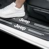 Car Threshold Scuff Plate Carbon Fiber Sill Protector Stickers For Renegade Wrangler Cherokee Compass Patriot Accessories
