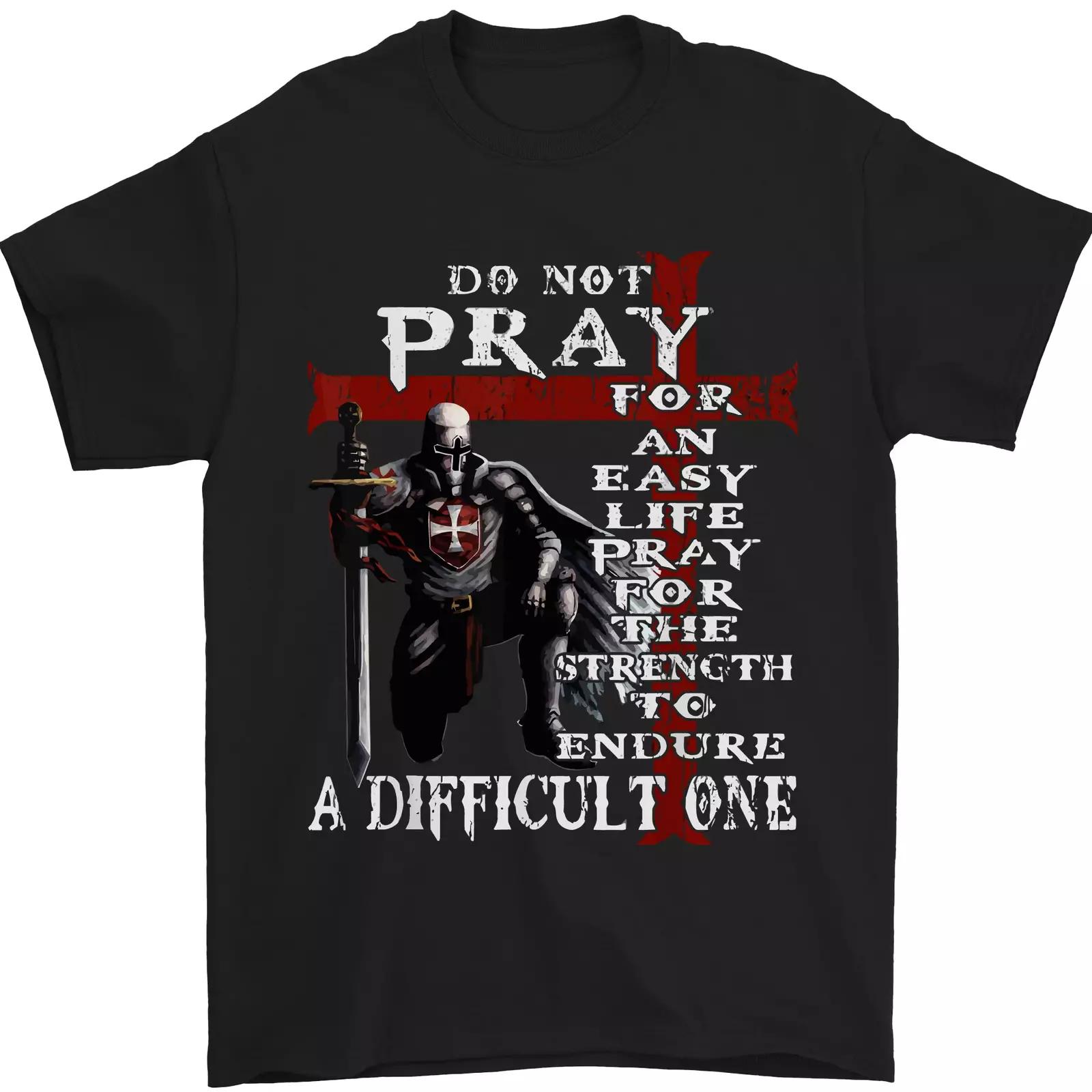 

Do Not Pray Knights Templar St Georges Day Mens T-Shirt 100% Cotton 4XL