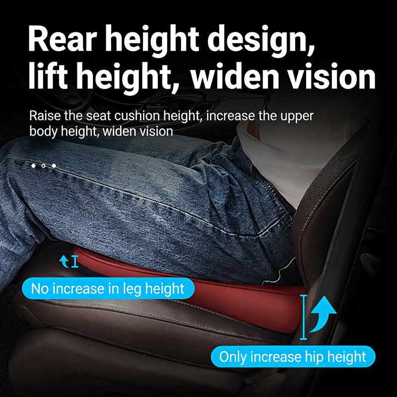 Cuscino per Seggiolino Auto Inclinato Rialzo Altezza Seduta Traspirante Tappetino Anti-Fart Rialzo Regolabile per Seggiolino Auto