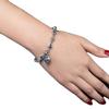 Silver Bracelets with Crystal Romantic Love Bracelet Blue Zircon Heart Shape Sweet Style Valentine's Day Gift Jewelry for Women