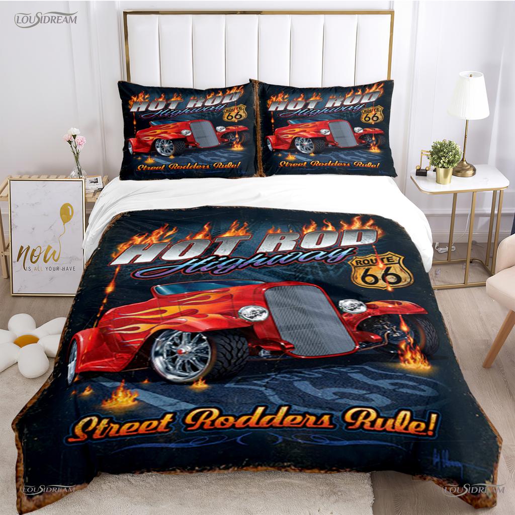 Hip Hop Music Rockabilly All Season Duvet Cover Comforter Bedding Sets Soft Quilt Cover and Pillowcases Single/Double/Queen/King