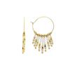 Luxenter 925 Sterling Silver and White Pearl Earrings 18k Yellow Gold Finish-Shay