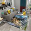 3D Leopard Carpet Wild Animal Pattern Living Room Bedroom Bathroom Kitchen And Kids Play Area Non-Slip
