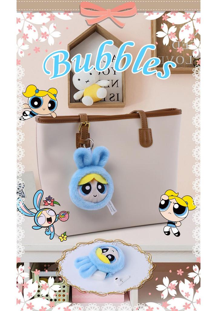Powerpuff Girls Bunny Costume Mini Shoulder Bag with Bubble Earphone Case & Plush Pendant