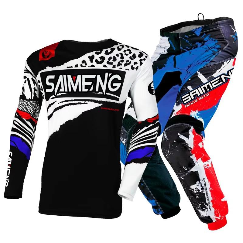 Motocross Kinder Set MX Trikot und Hose Kinder Set Dirt Bike MTB DH UTV Enduro Ausrüstung Kombi Off Road Jugend Rennanzug