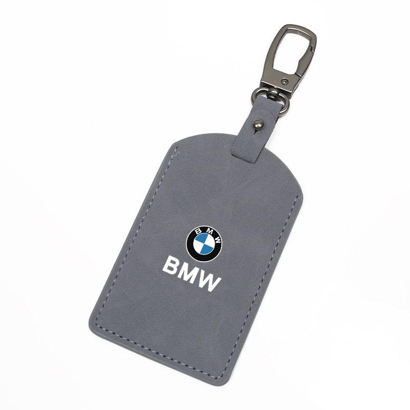 NVEQ9 Premium Leather Car Card Key Cover Protective Case For BMW Smart Card Key Accessories For BMW G80 G06 G07 G42 G14 G15 / Stickers