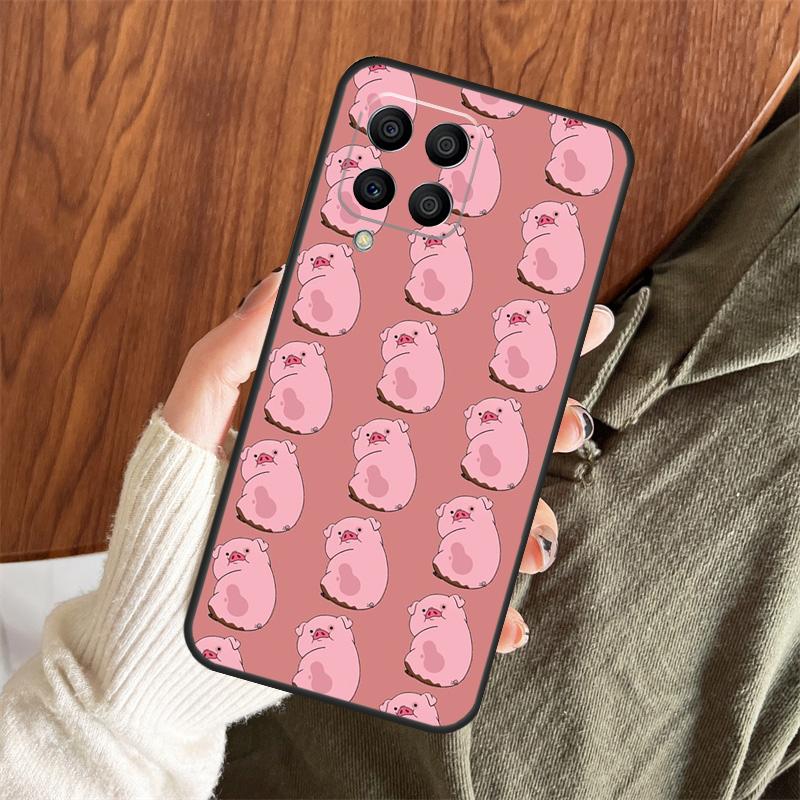 Cute PINK Kawai Pig Case For Samsung Galaxy M11 M21 M31 M35 M12 M13 M14 M15 M16 M36 M56 M53 M32 M52 M55 M34 M54