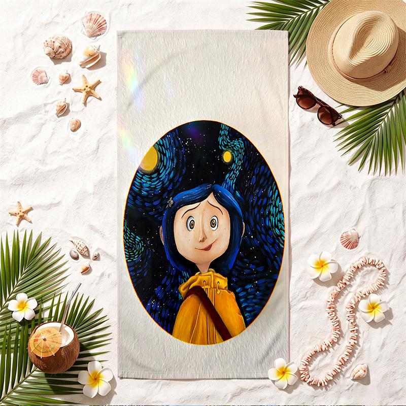 Coraline Soft Beach Towel Stylish Beach Pool Towel for Summer Seaside Vacation Travel