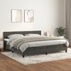 Maison Exclusive - Rete a doghe per letto e materasso Grigio scuro 200x200cm Velluto